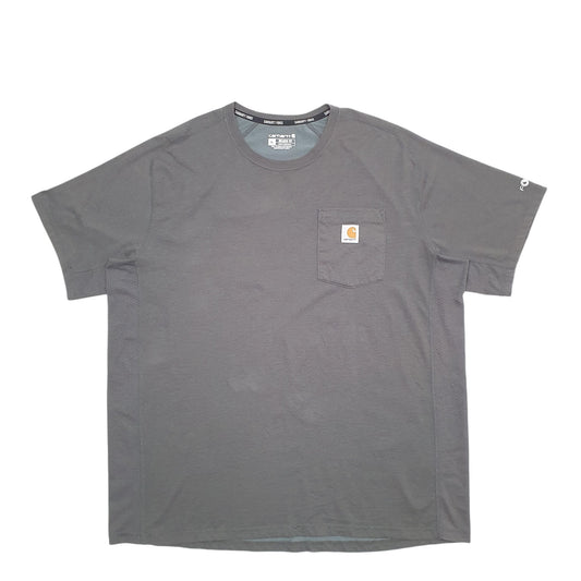 Mens Grey Carhartt Force Short Sleeve T Shirt