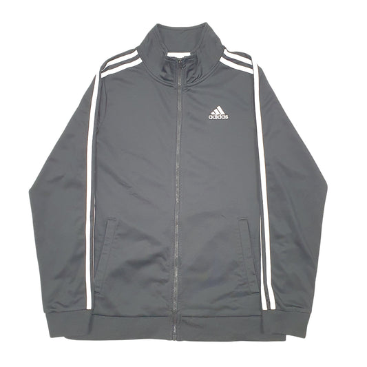 Womens Black Adidas Track Suit Top Active Full Zip Jumper