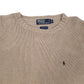 Mens Beige Polo Ralph Lauren Knit Crewneck Jumper