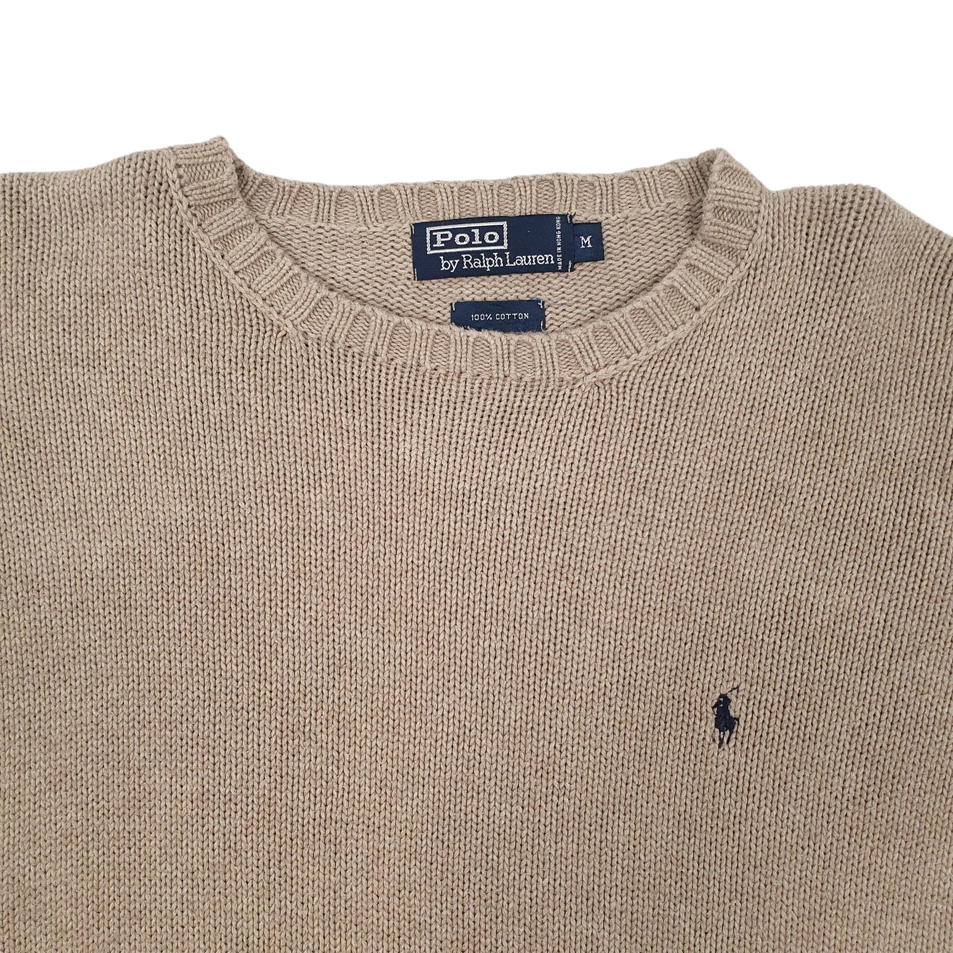 Mens Beige Polo Ralph Lauren Knit Crewneck Jumper