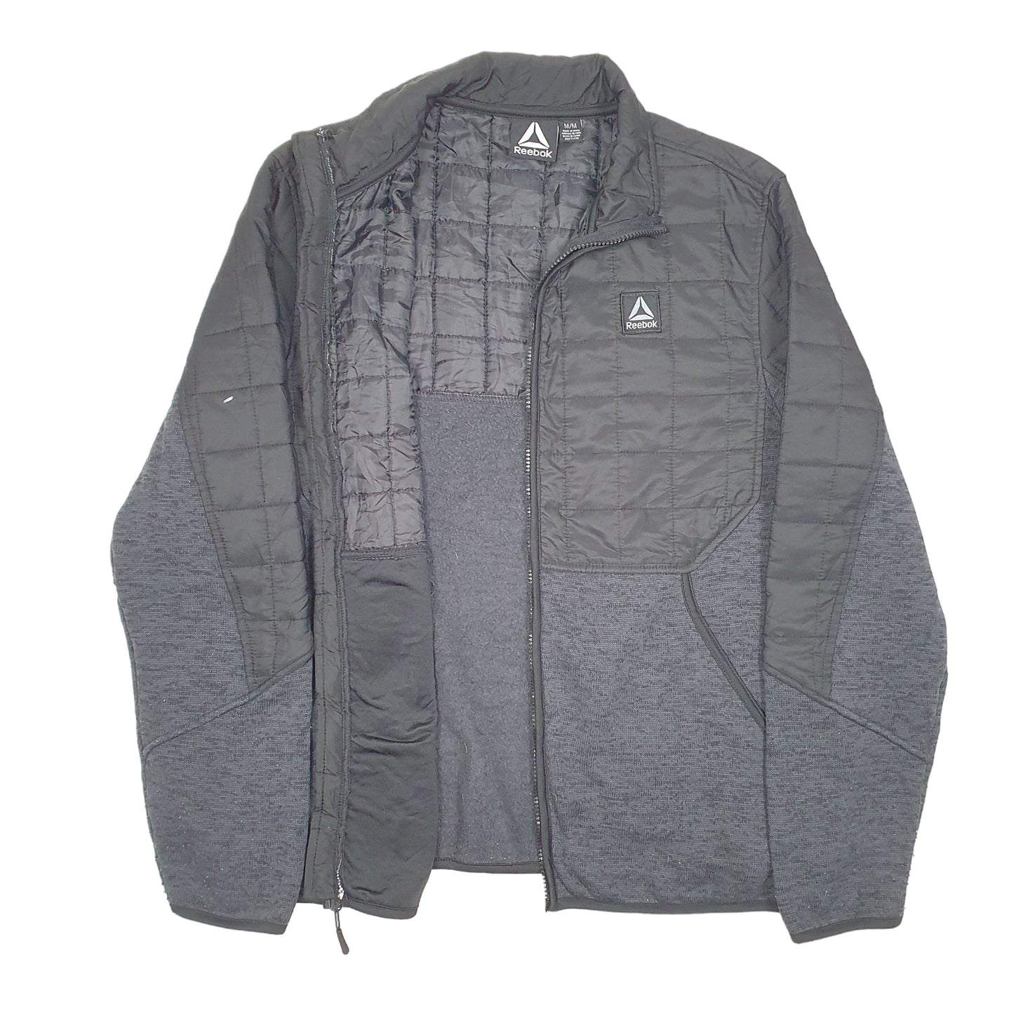 Mens Black Reebok Outdoors Hiking Camping Active Full Zip Jumper