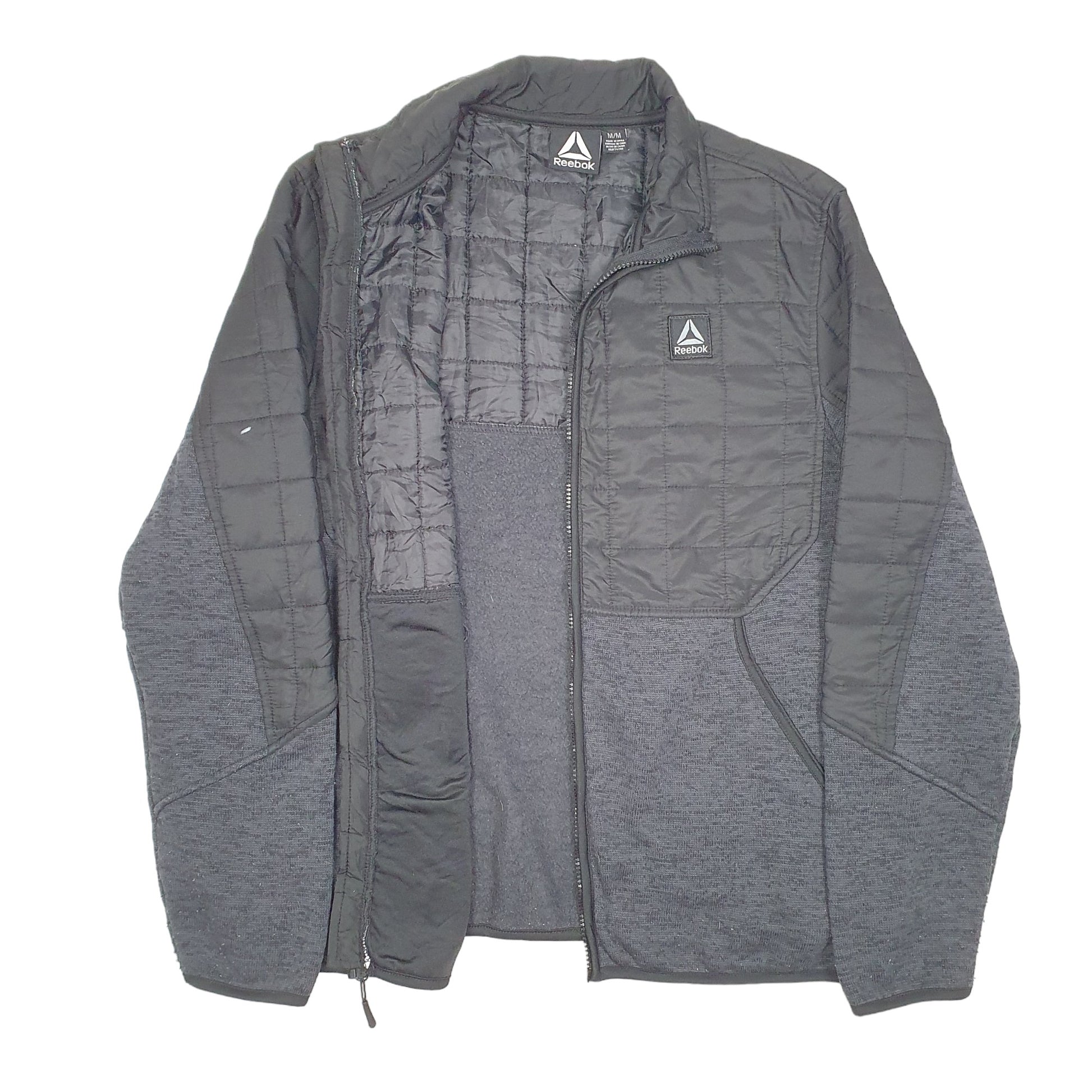 Mens Black Reebok Outdoors Hiking Camping Active Full Zip Jumper