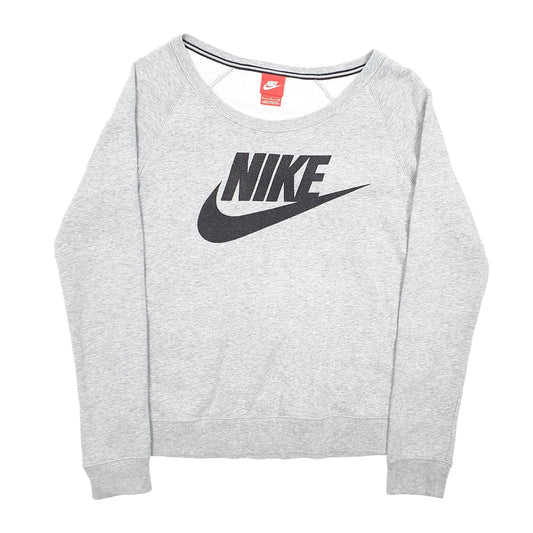 Womens Grey Nike  Crewneck Jumper