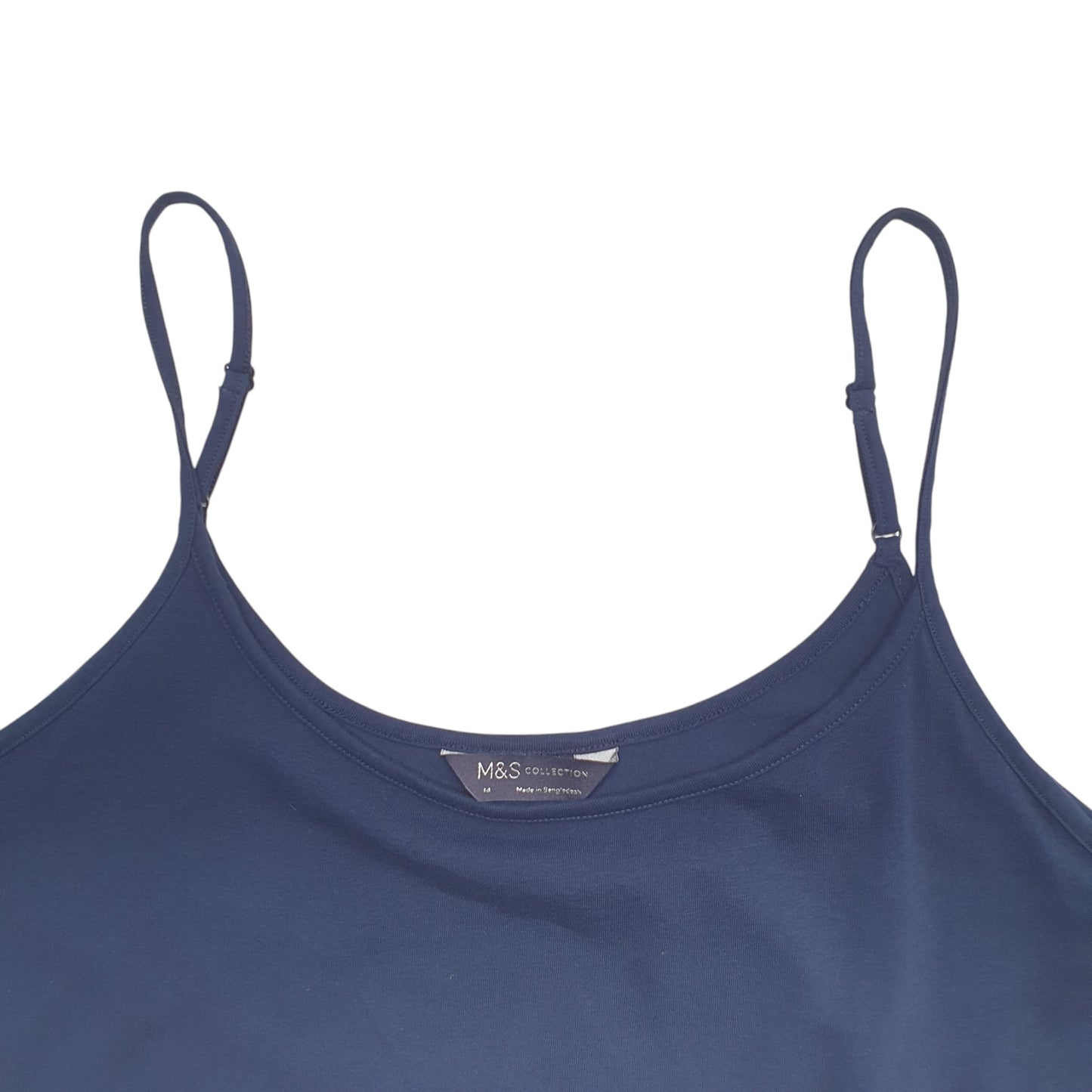 Womens Navy M&S Vest Short Sleeve T Shirt