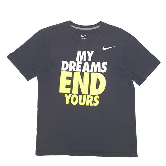 Mens Black Nike My Dreams End Yours Short Sleeve T Shirt