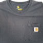 Mens Navy Carhartt  Long Sleeve T Shirt