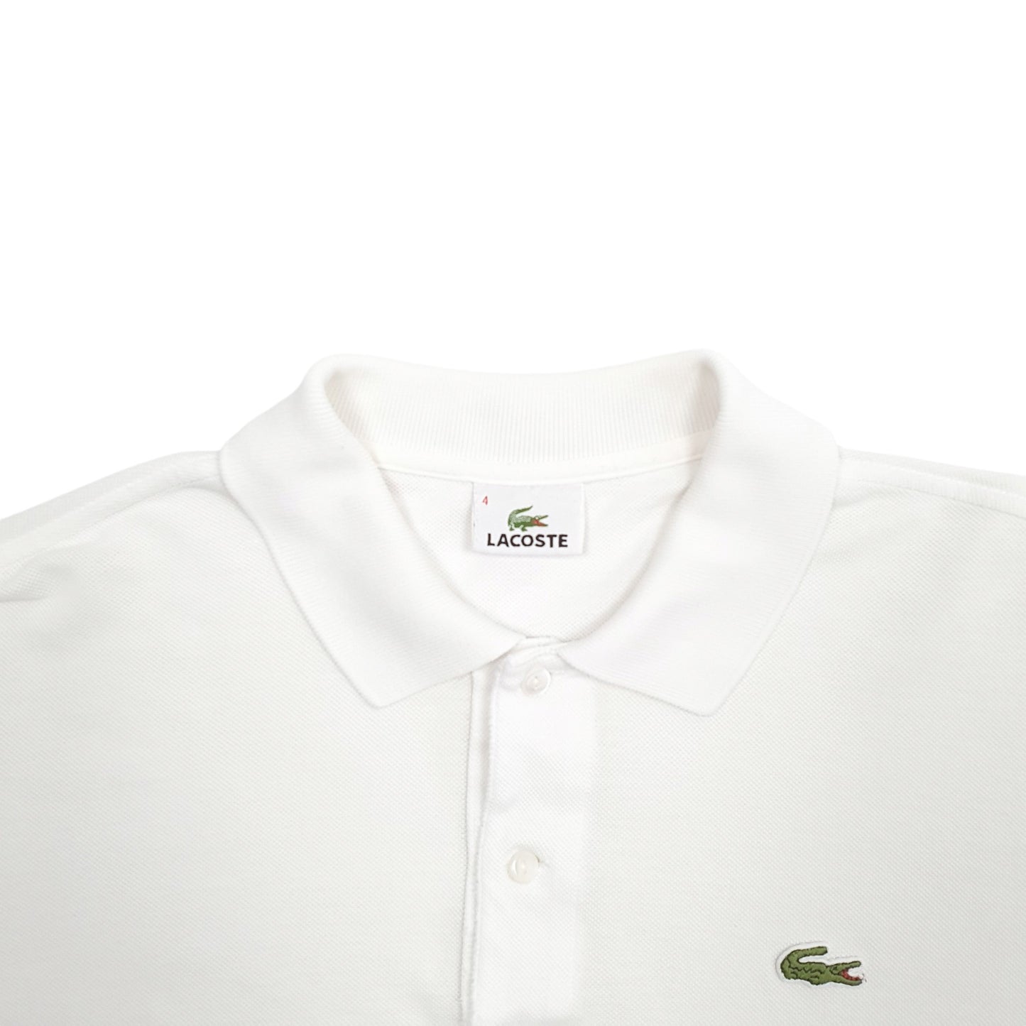 Mens White Lacoste  Short Sleeve Polo Shirt