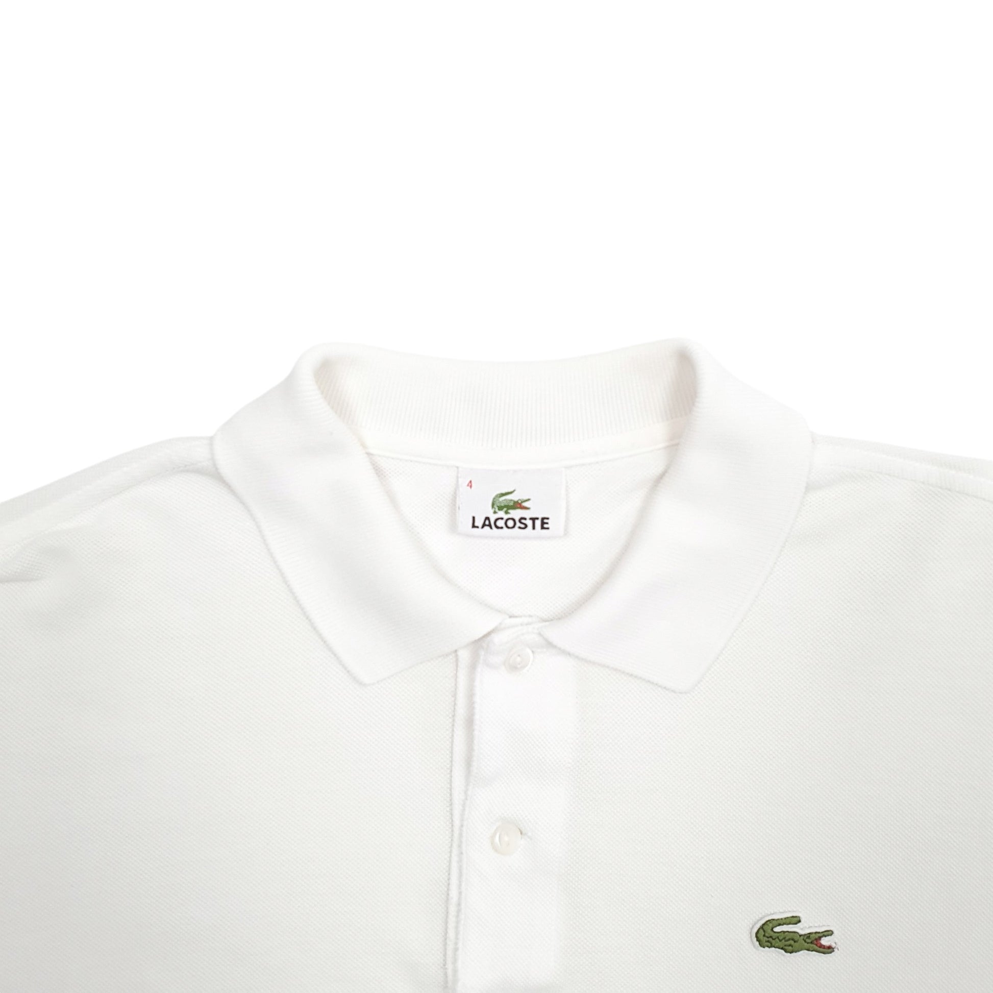 Mens White Lacoste  Short Sleeve Polo Shirt