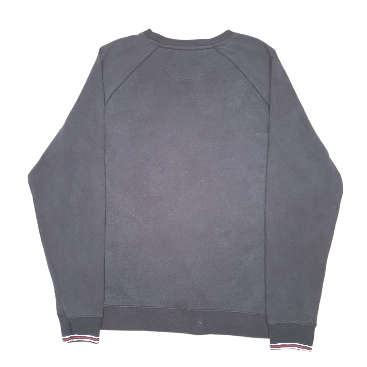 Mens Black Fila Spellout Raglan Crewneck Jumper
