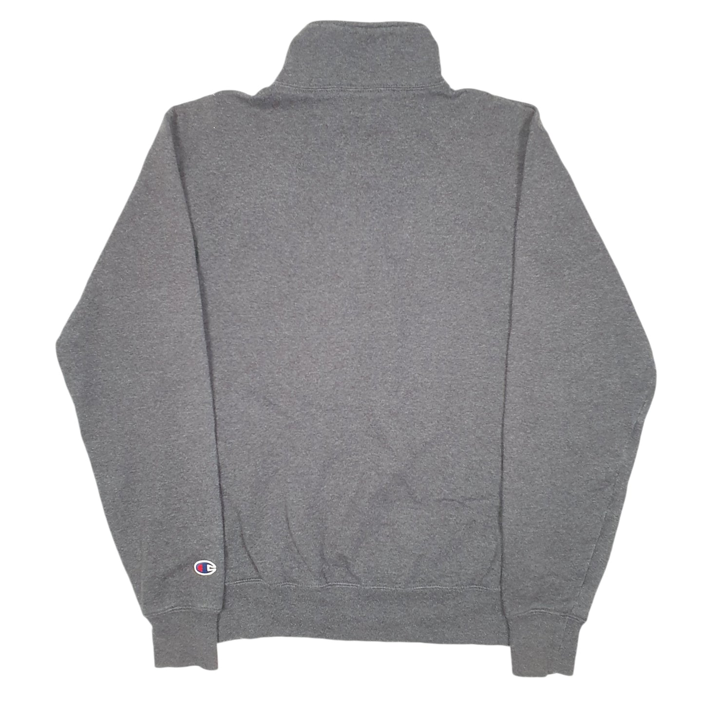 Mens Grey Champion Central Washington College USA Spellout Quarter Zip Jumper