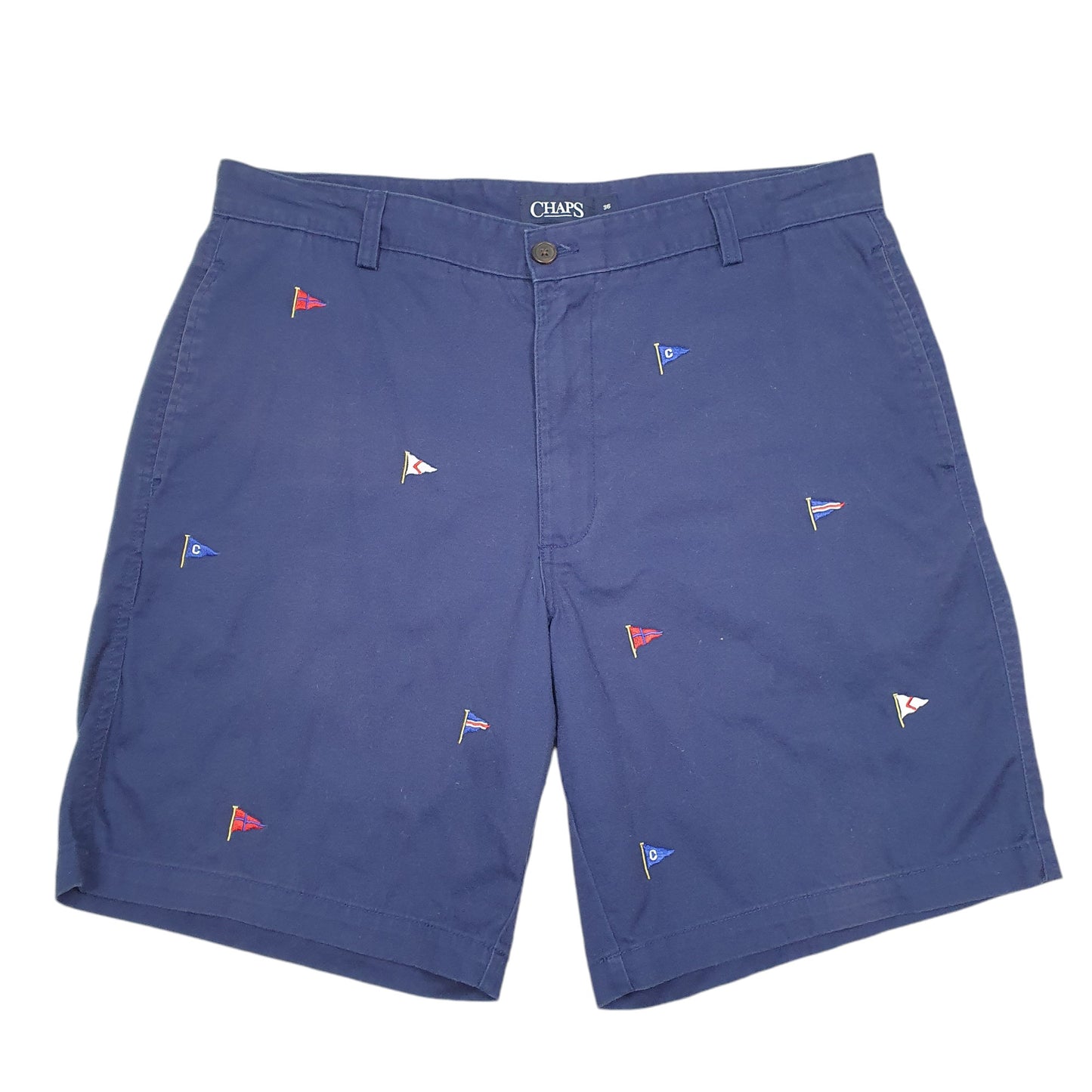 Mens Navy Chaps Sailing Yachting Flags Chino Shorts