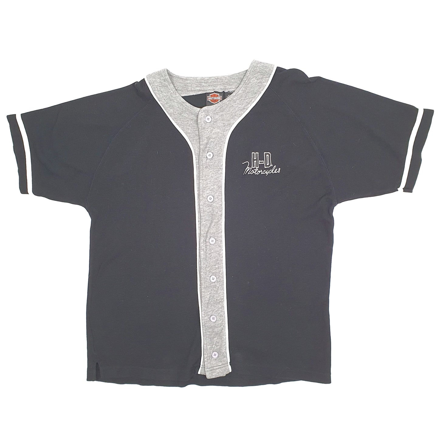 Mens Black Harley Davidson Motorcycles Baseball Jersey Jumper