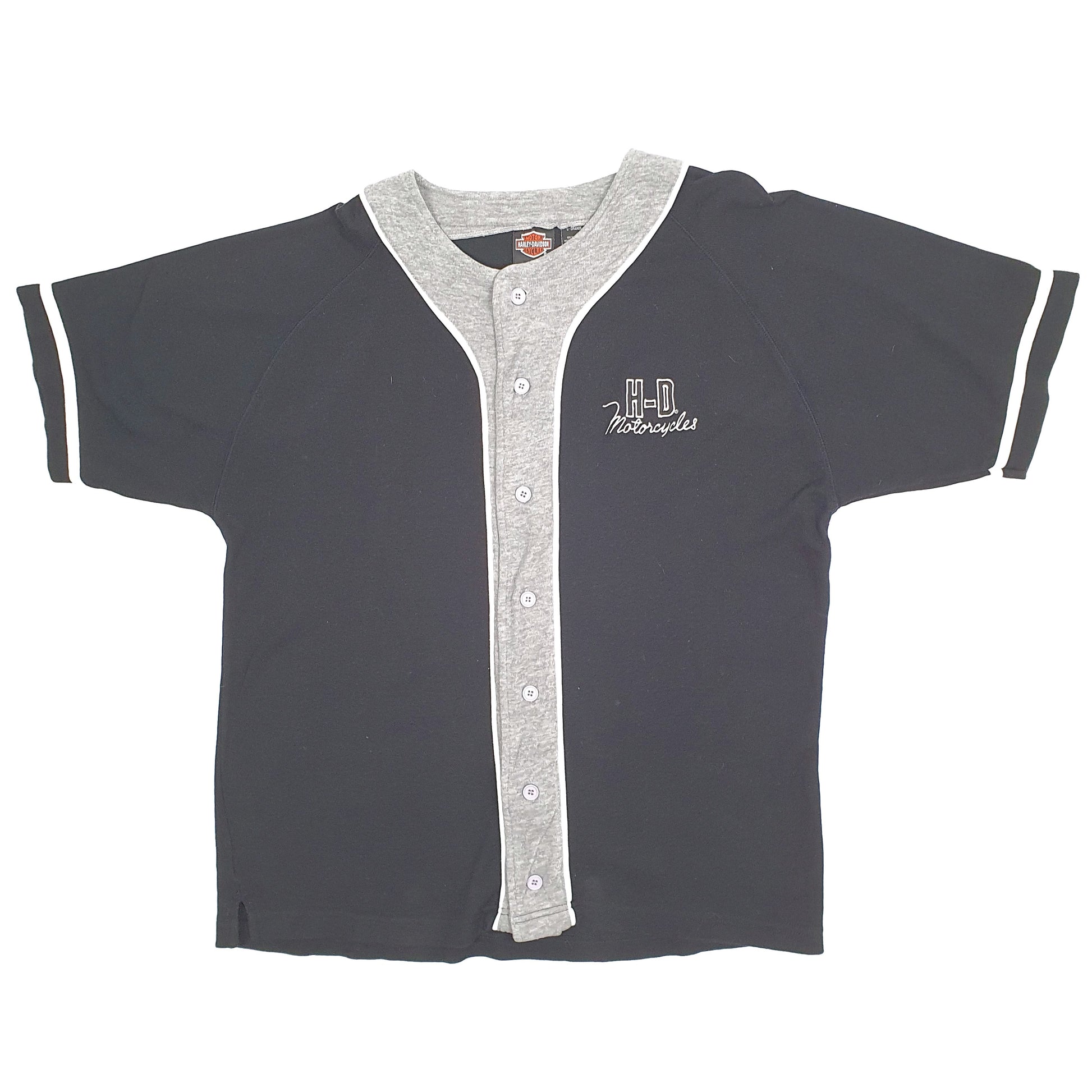 Mens Black Harley Davidson Motorcycles Baseball Jersey Jumper