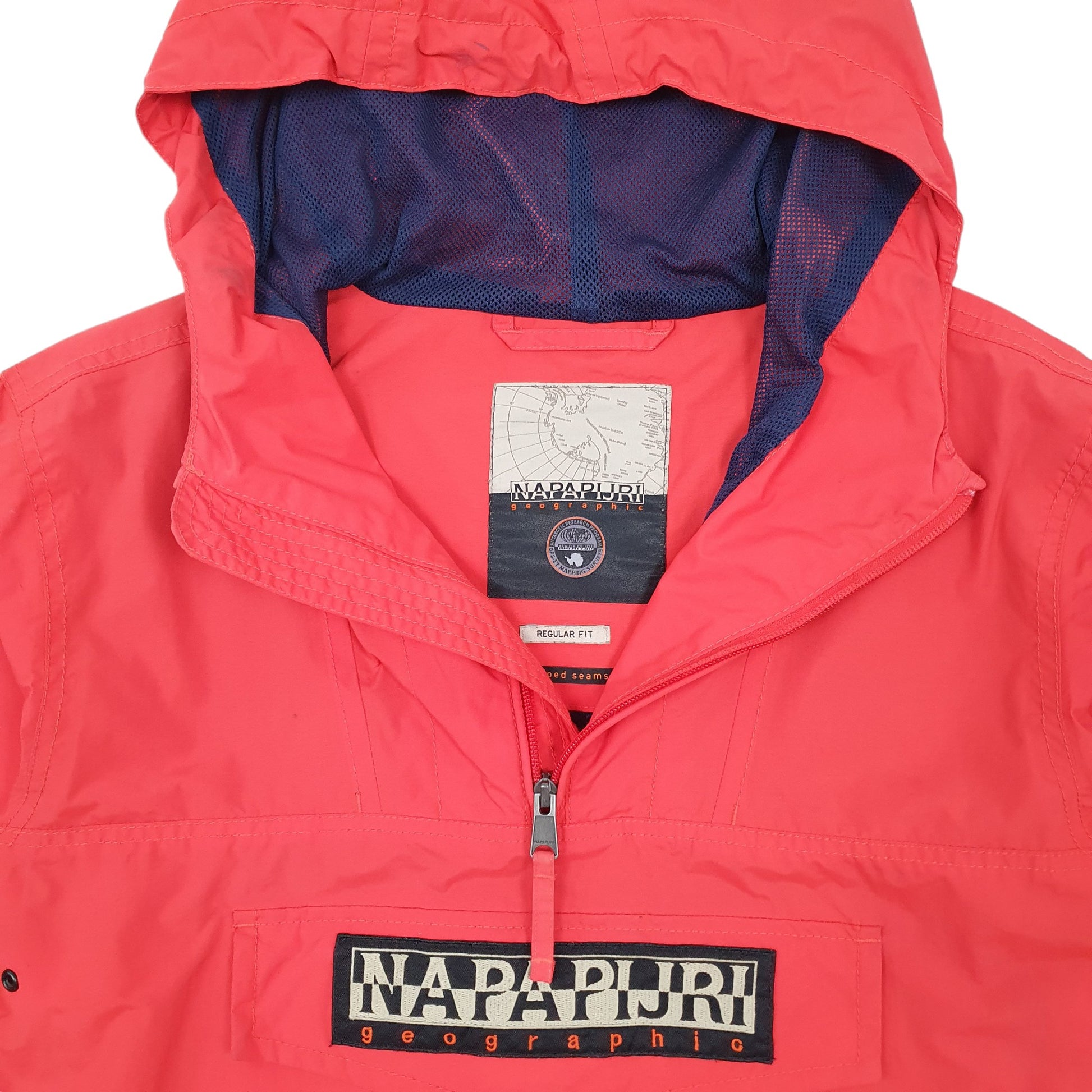 Mens Red Napapijri  Full Zip Coat