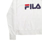 Womens White Fila Spellout Crewneck Jumper