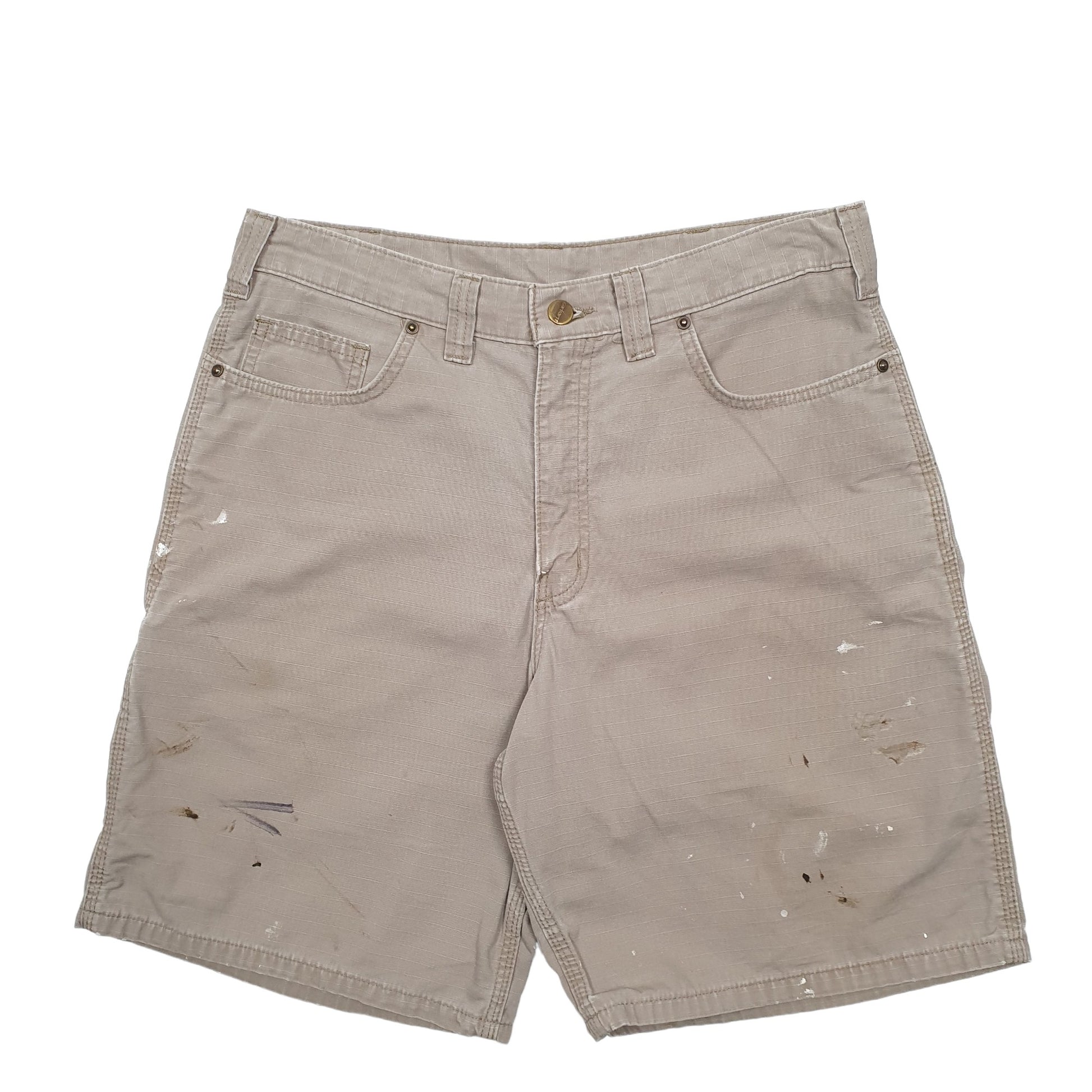 Mens Beige Carhartt Workwear Carpenter Shorts