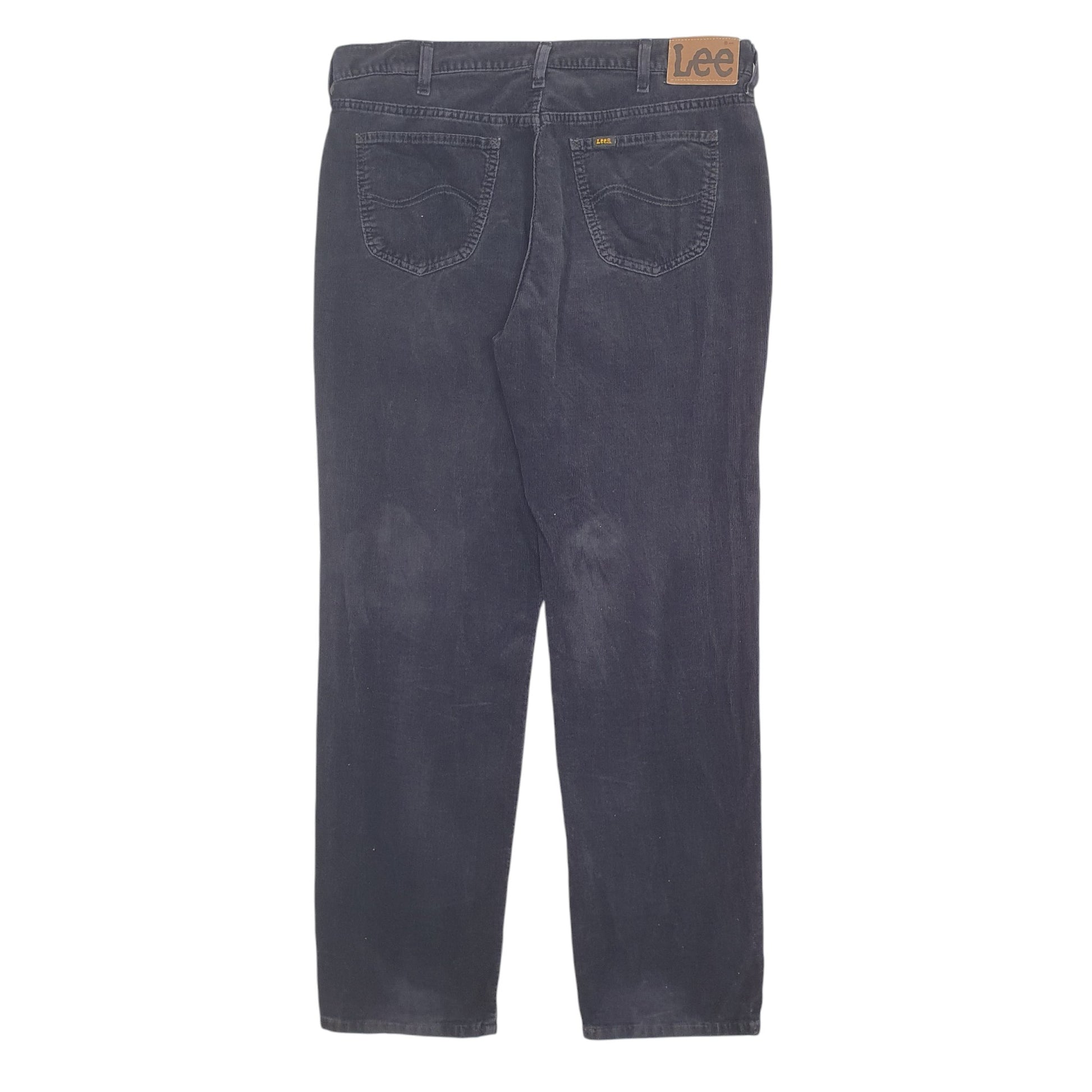 Mens Black Lee  Corduroy Trousers