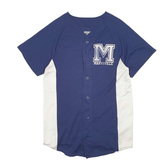 Mens Navy Augusta Sportswear Baseball Jersey Marysville All Stars USA Short Sleeve T Shirt