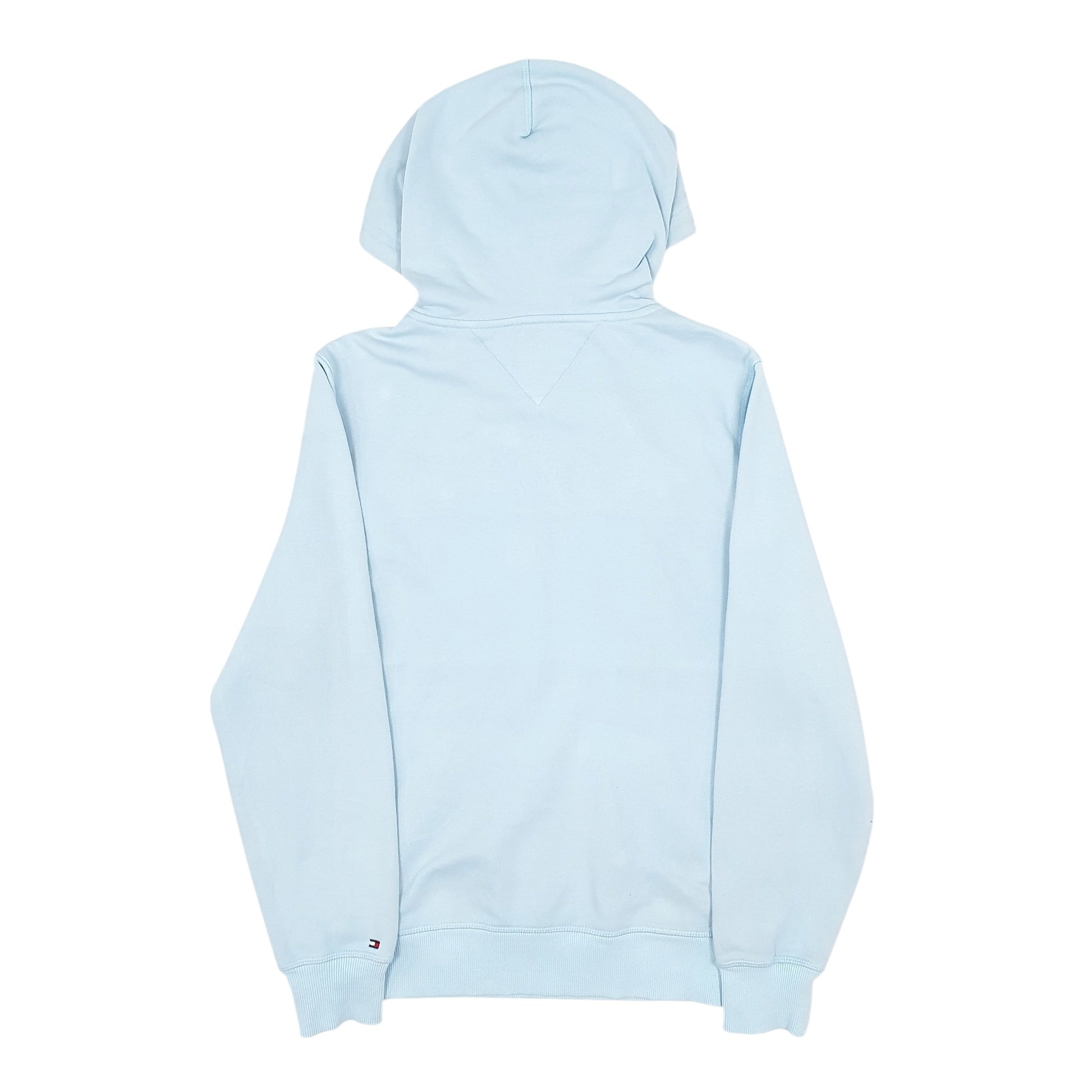 Mens Blue Tommy Hilfiger Spellout Hoodie Jumper