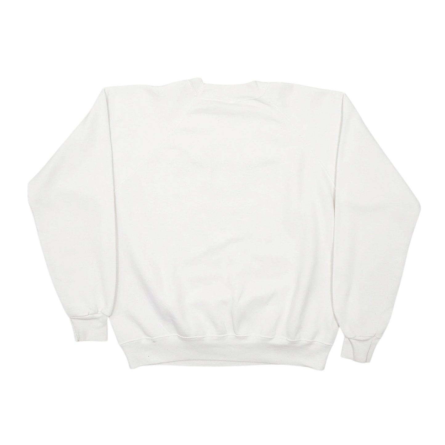 Mens White Hanes Vintage 80s Hard Rock Crewneck Jumper