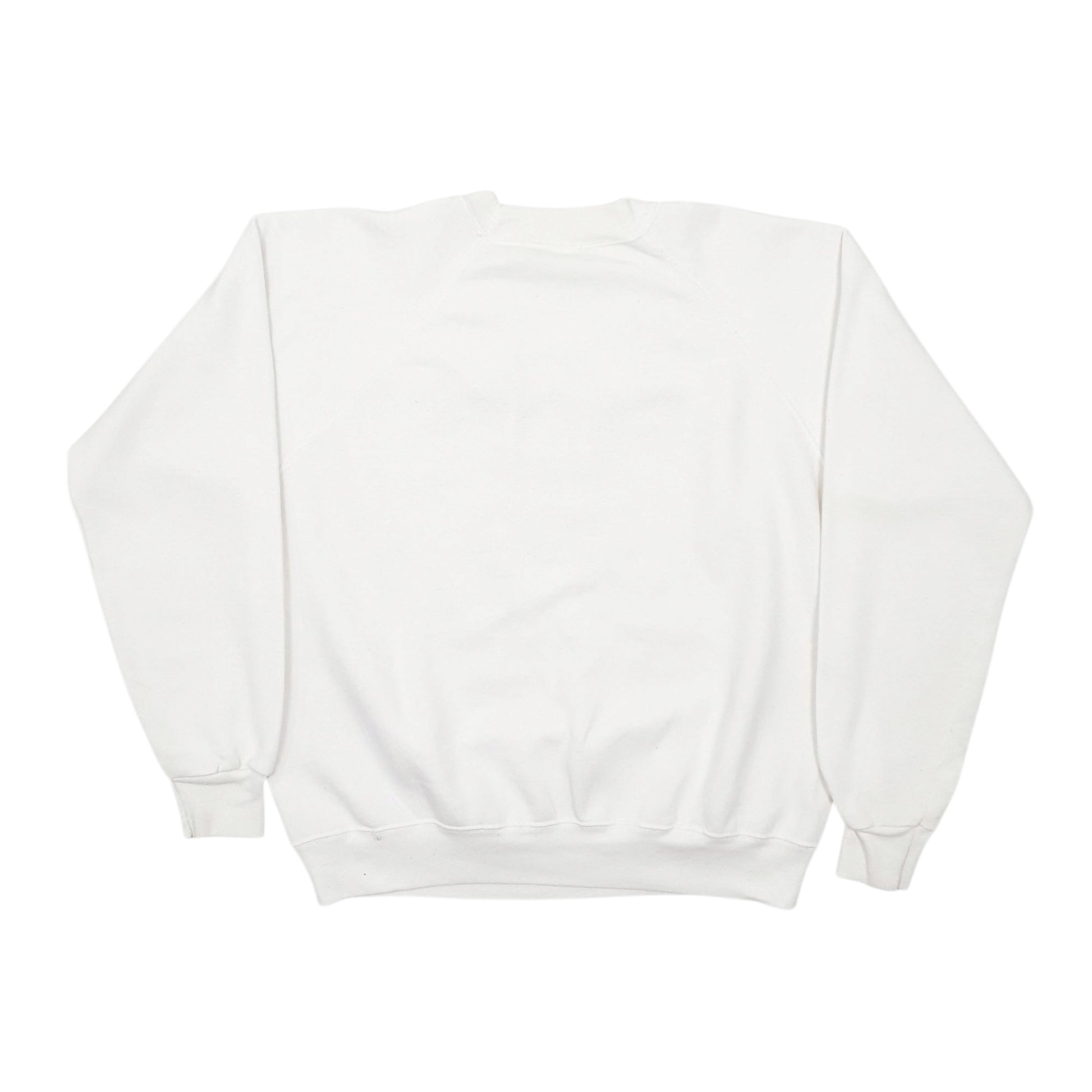 Mens White Hanes Vintage 80s Hard Rock Crewneck Jumper