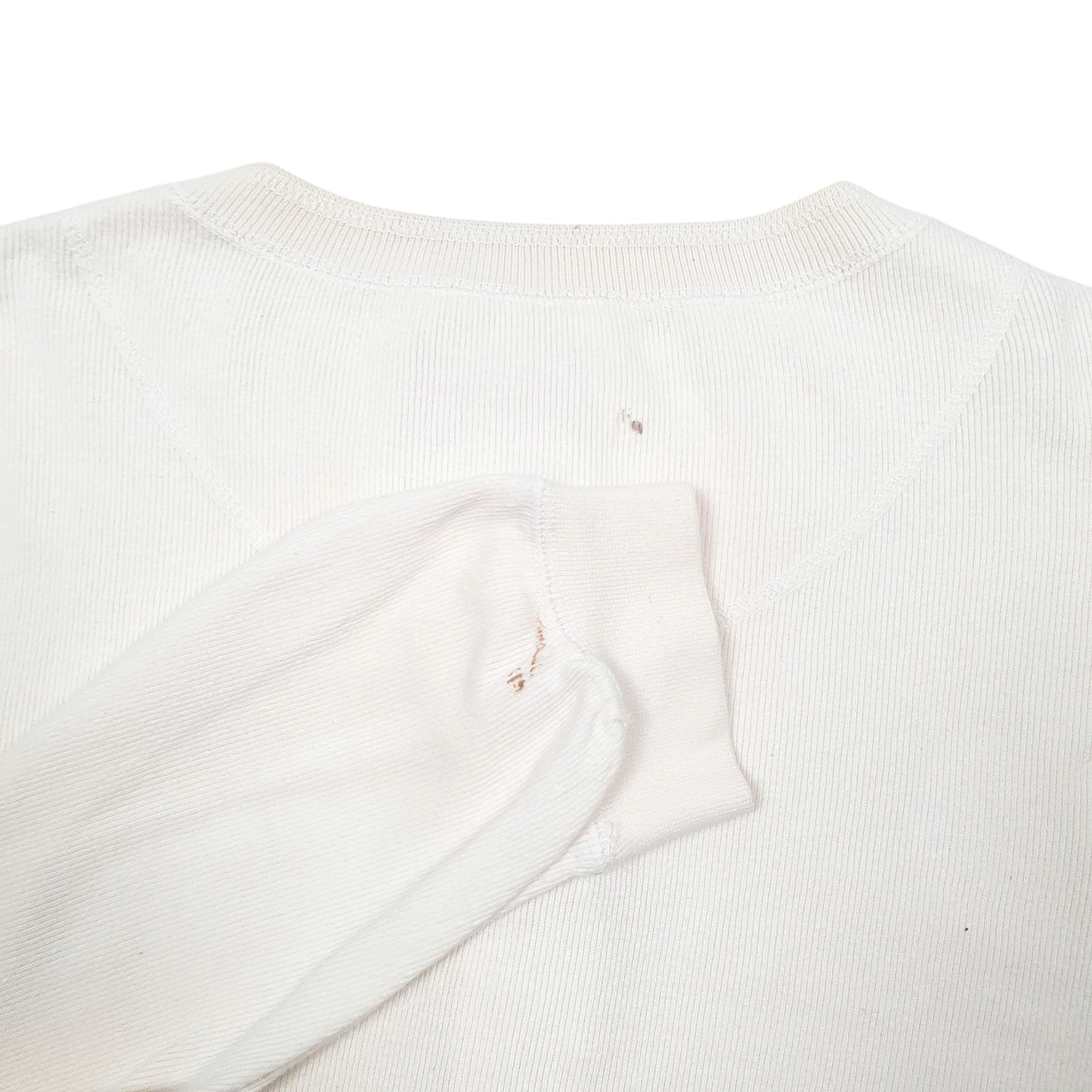 Mens Cream Levis Henley Thermal Under Layer Vintage 90s Long Sleeve T Shirt