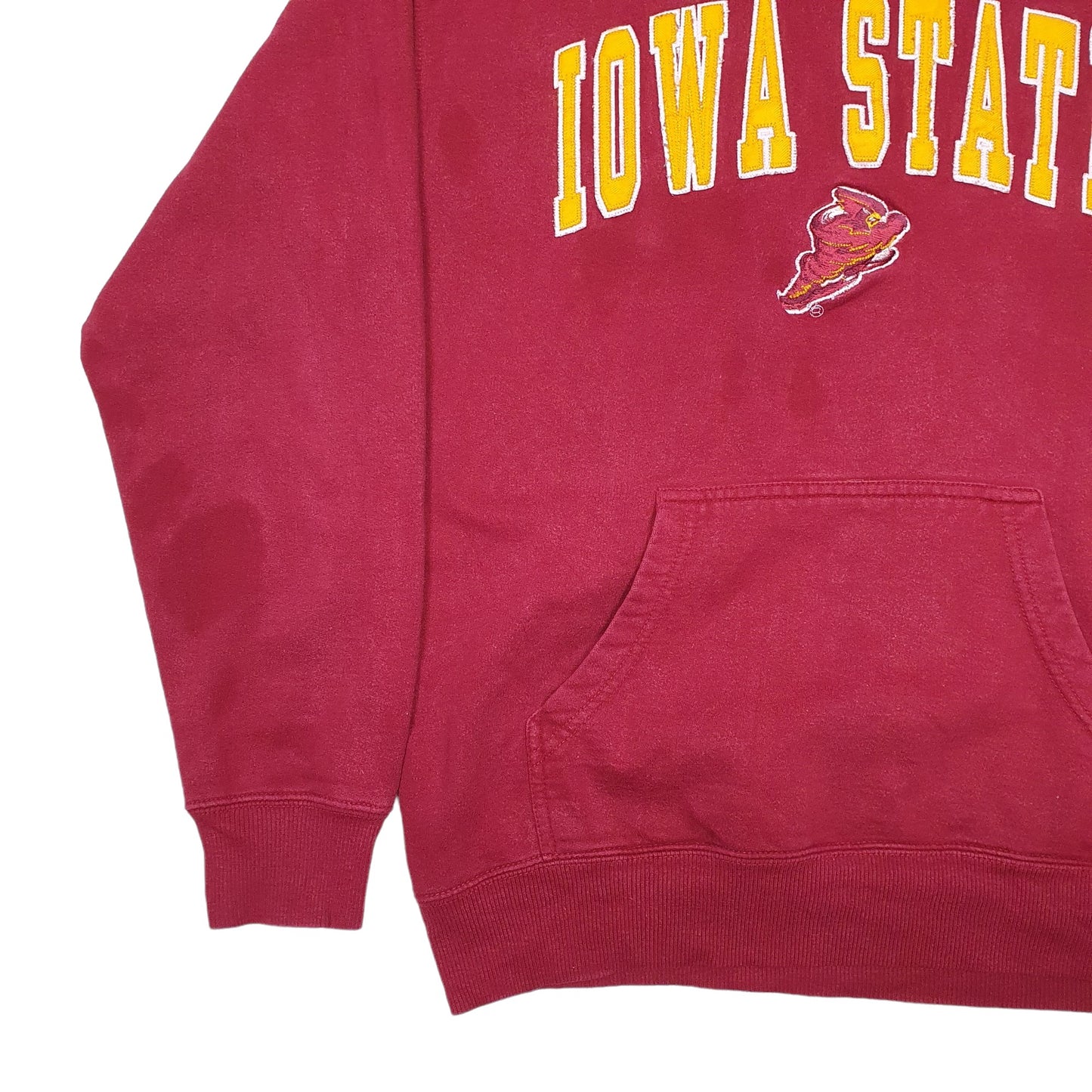Mens Burgundy Oldvarsity Brand Iowa State USA Hoodie Jumper