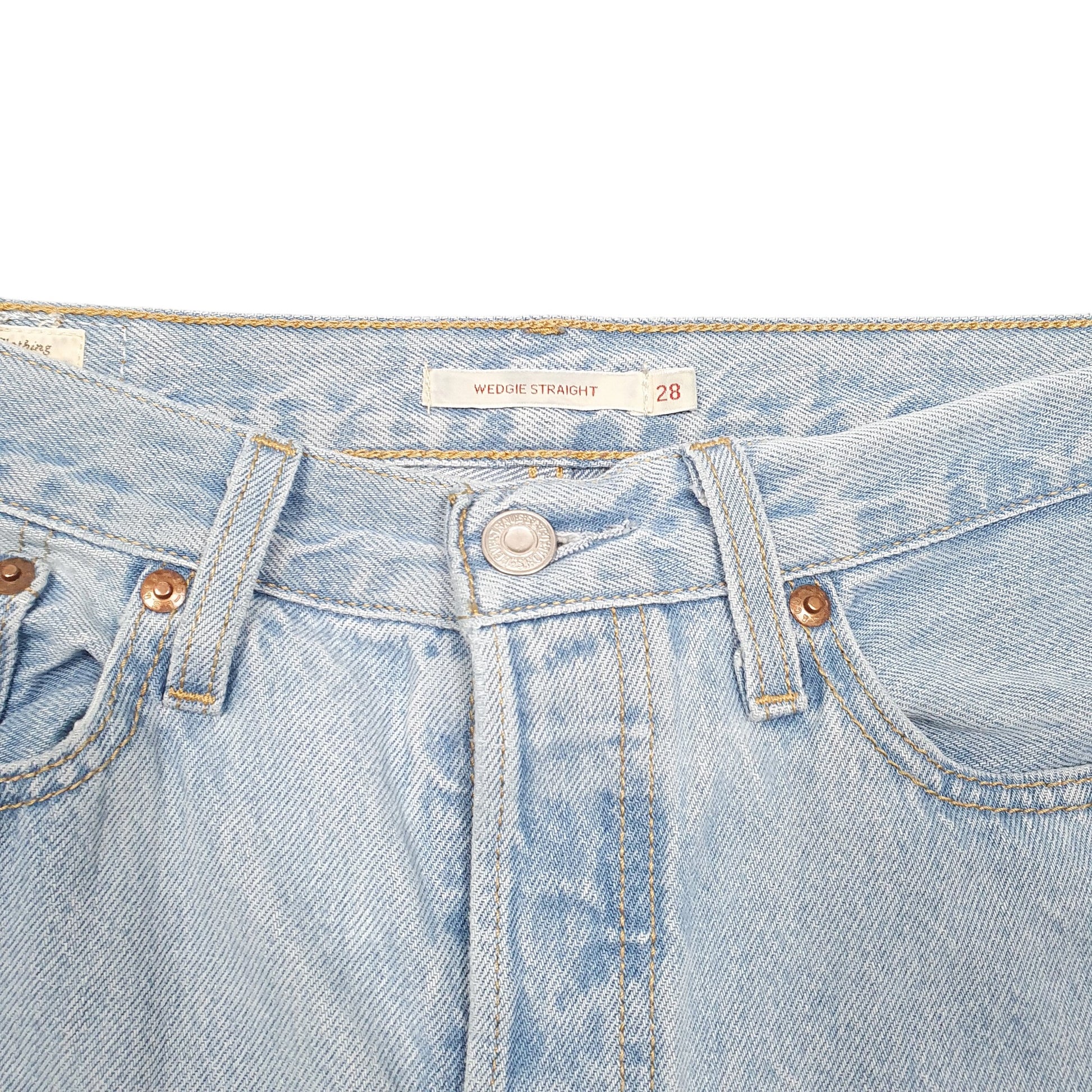 Womens Blue Levis Jorts Wedgie Straight Denim Shorts