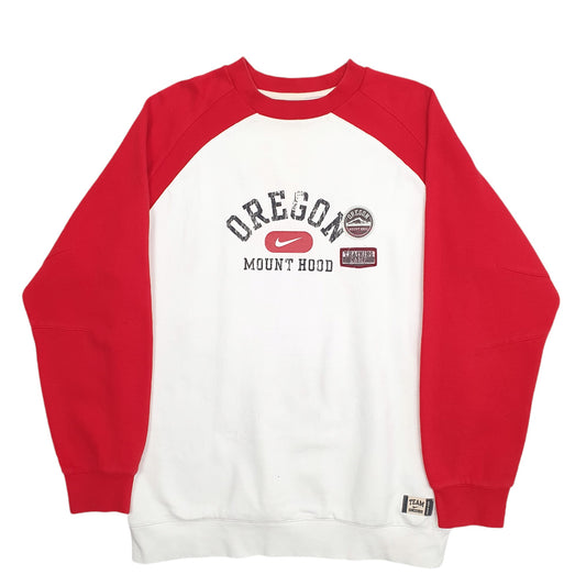 Mens White Nike Spellout Oregon  Jumper