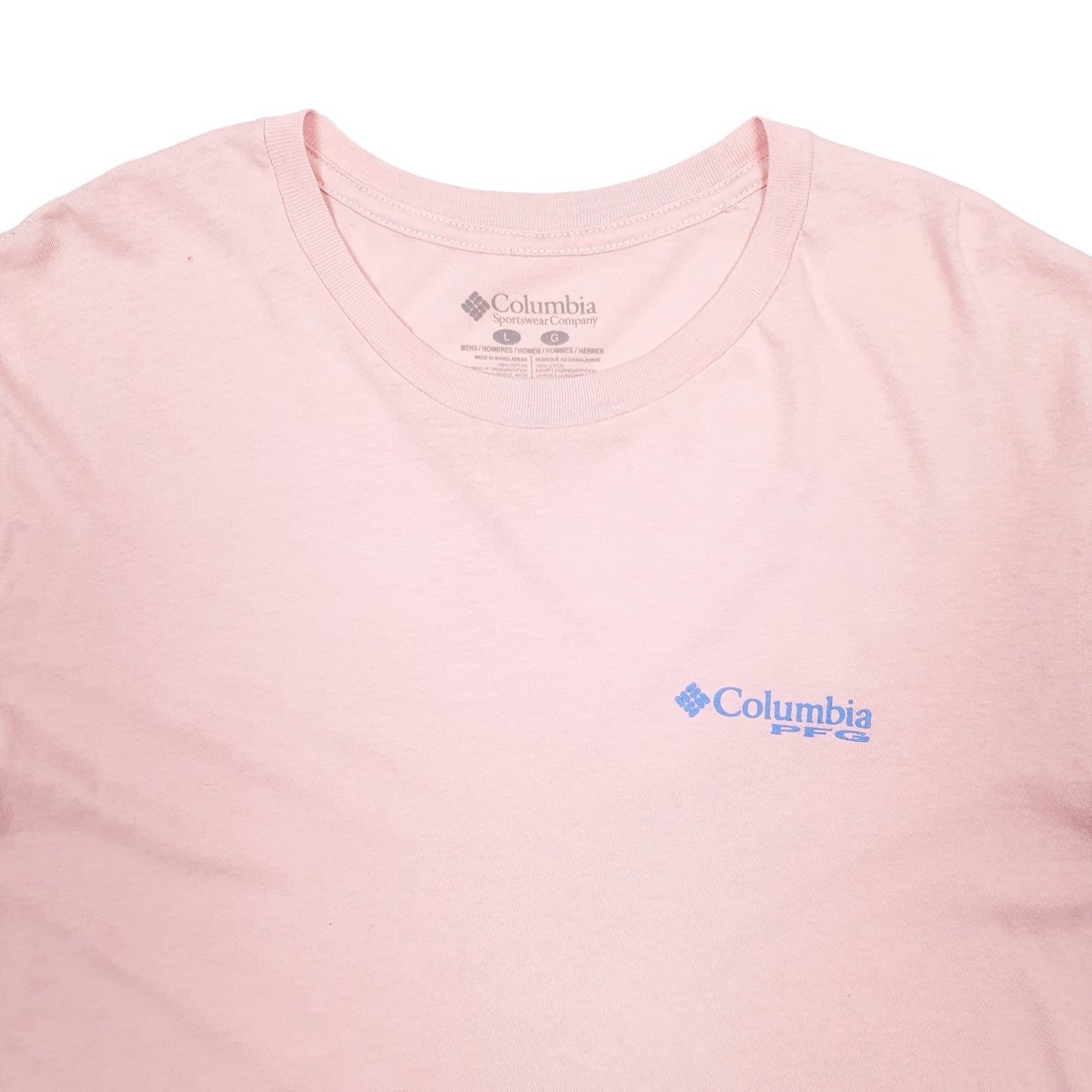 Mens Pink Columbia Sportswear PFG Fishing Short Sleeve T Shirt