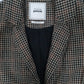 Mens Brown Pimkie Dogtooth Trench Longline Overcoat  Coat