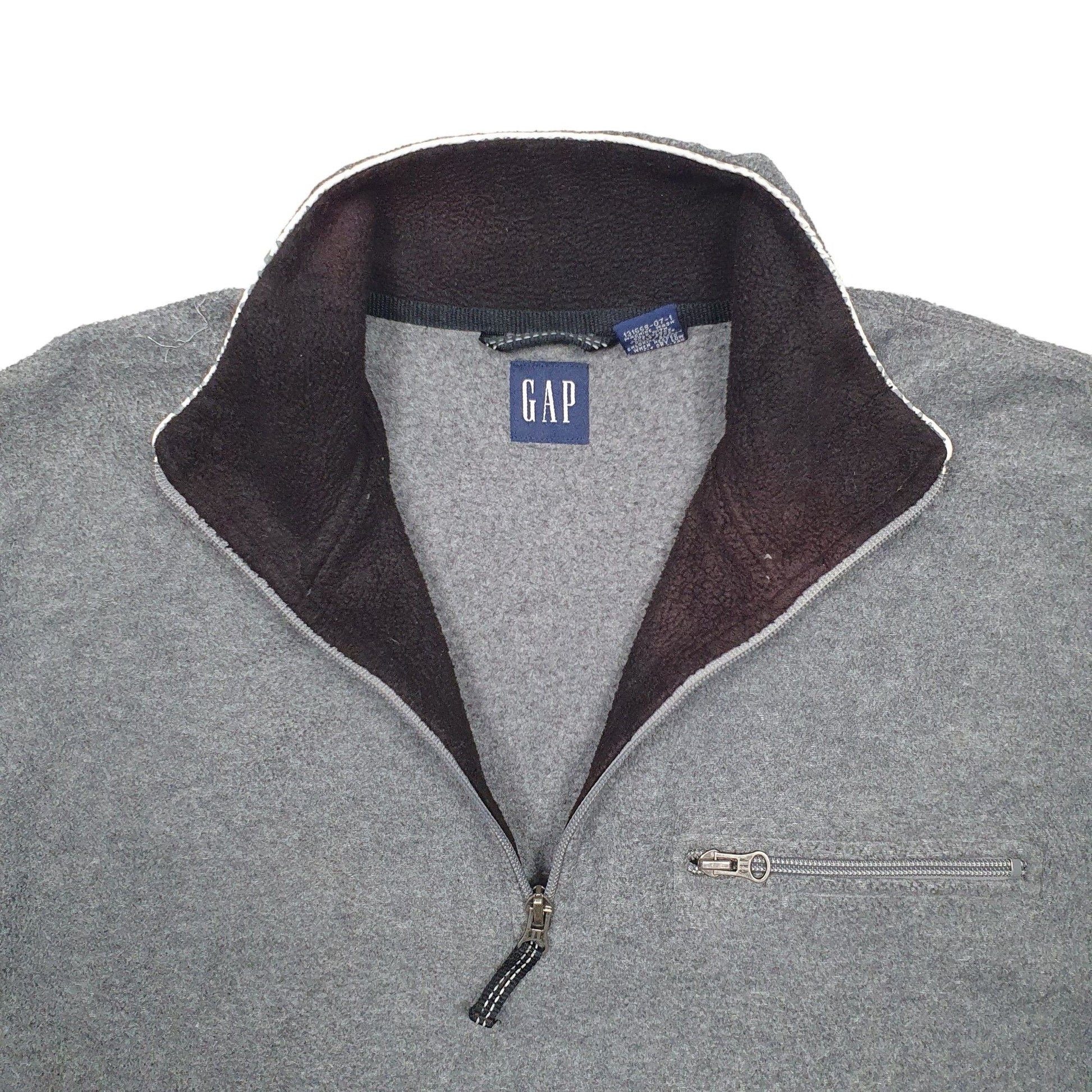 Mens Grey Gap  Quarter Zip Jumper