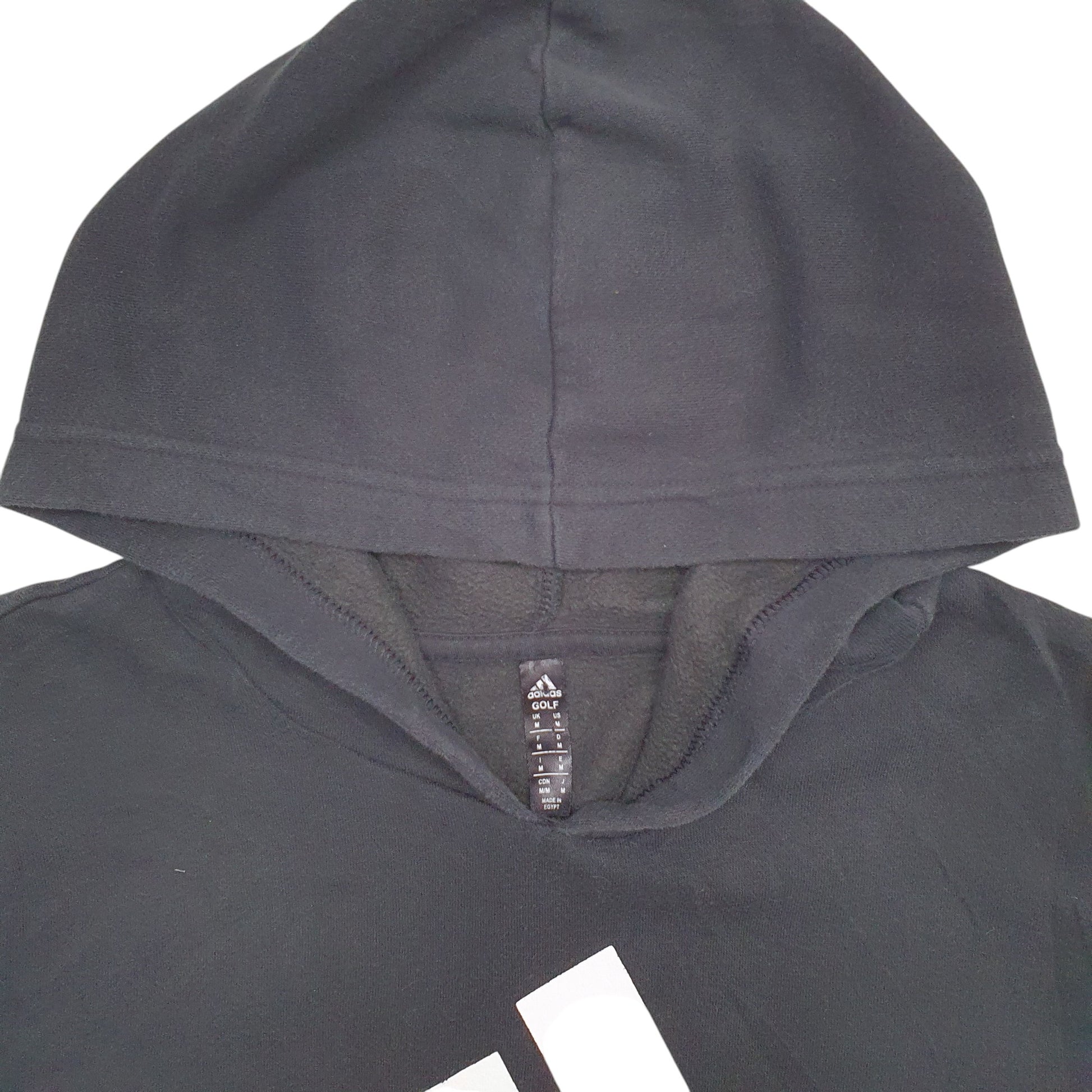 Womens Black Adidas Spellout Hoodie Jumper