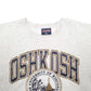 Mens Grey Jansport Oshkosh USA College Wisconsin Dad Made In USA Crewneck Jumper