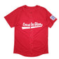 Mens Red Augusta Sportswear Baseball Jersey Lincoln Glen Little League USA Short Sleeve T Shirt