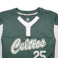 Mens Green Majestic MLB Baseball Jersey Celtics Short Sleeve T Shirt
