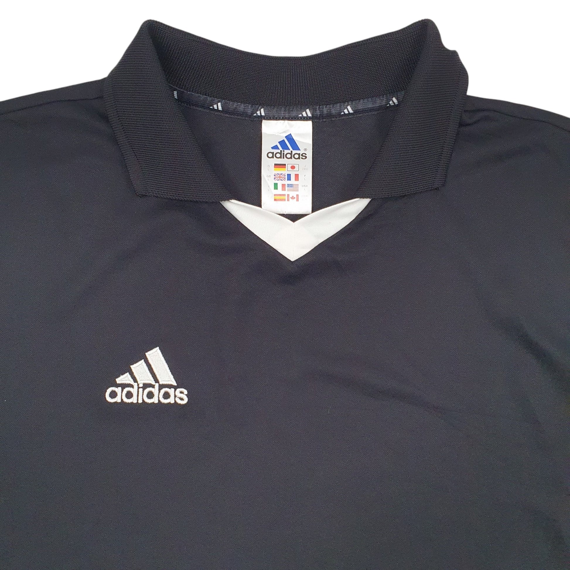 Mens Black Adidas Vintage Climalite Long Sleeve T Shirt