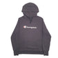 Womens Black Champion Spellout Hoodie Jumper