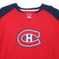 Mens Red Majestic NHL Montreal Canadiens V Neck Jumper
