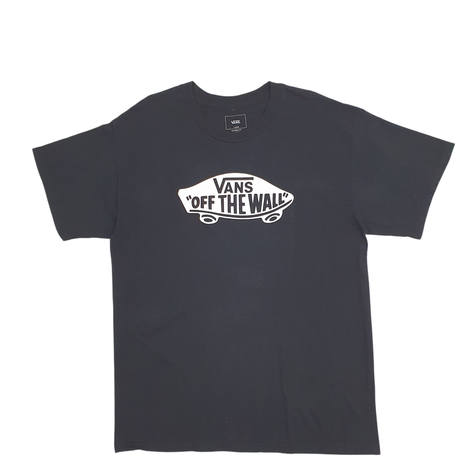 Mens Black Vans Off The Wall Short Sleeve T Shirt