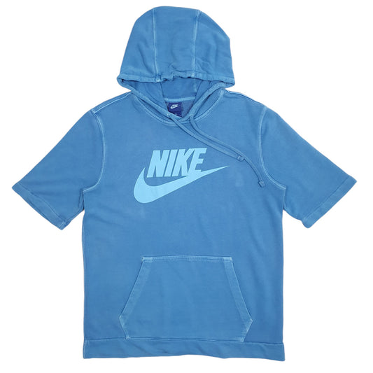 Mens Blue Nike Spellout Hoodie Jumper