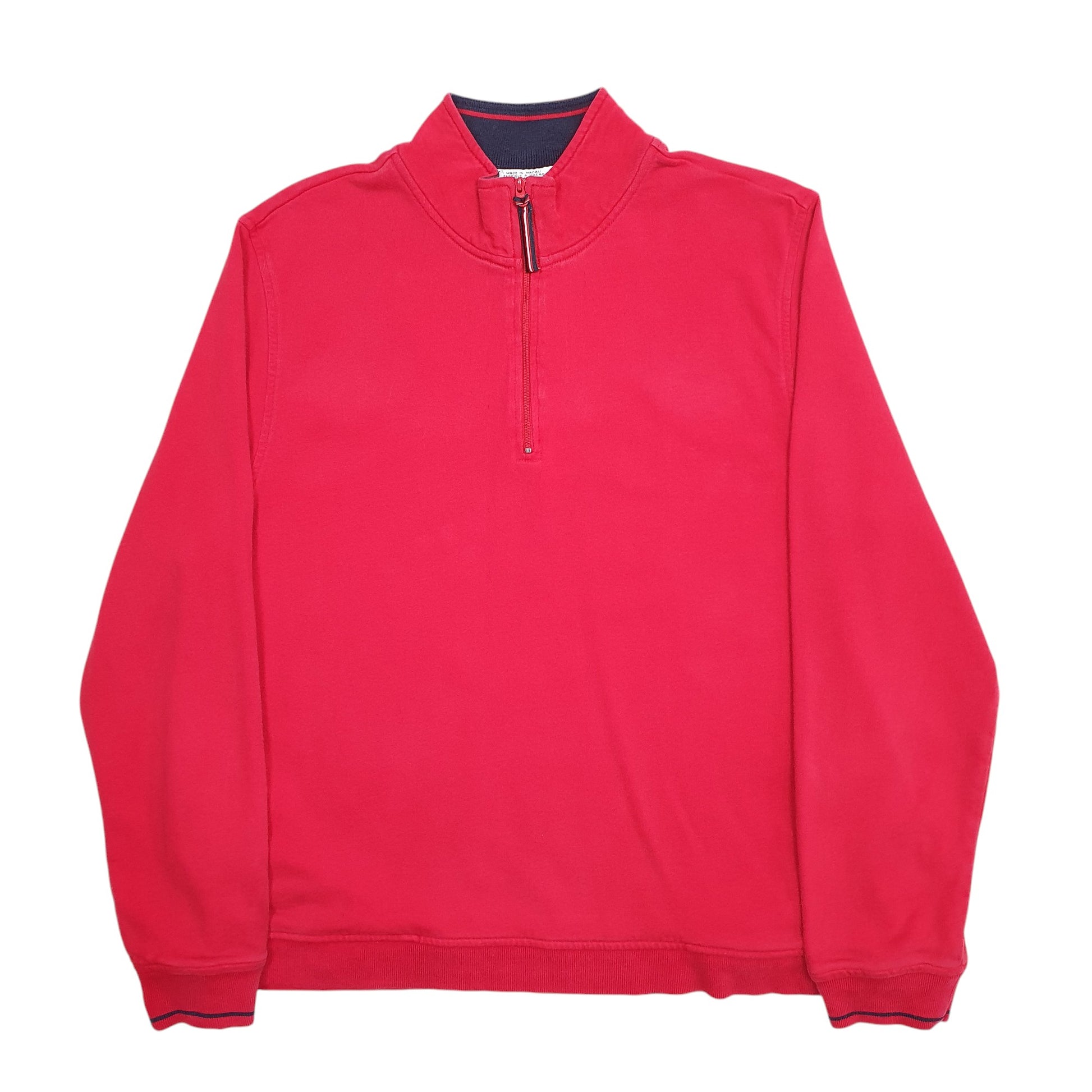 Mens Red Tommy Hilfiger Golf Quarter Zip Jumper