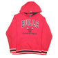 Mens Red UNK NBA Chicago Bulls Basketball USA Spellout Hoodie Jumper