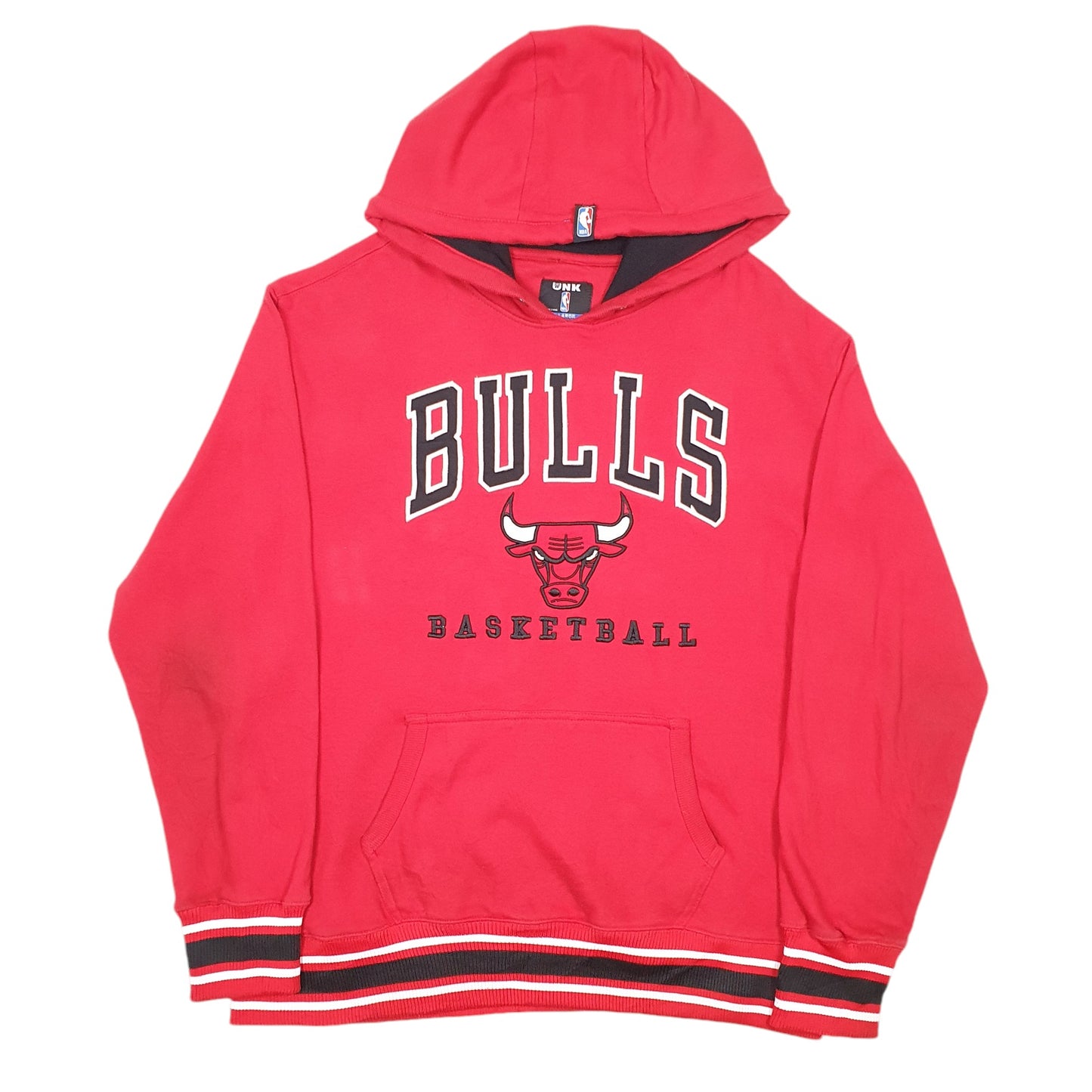 Mens Red UNK NBA Chicago Bulls Basketball USA Spellout Hoodie Jumper