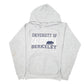 Mens Grey Hanes University Of Berkeley California USA Spellout Hoodie Jumper