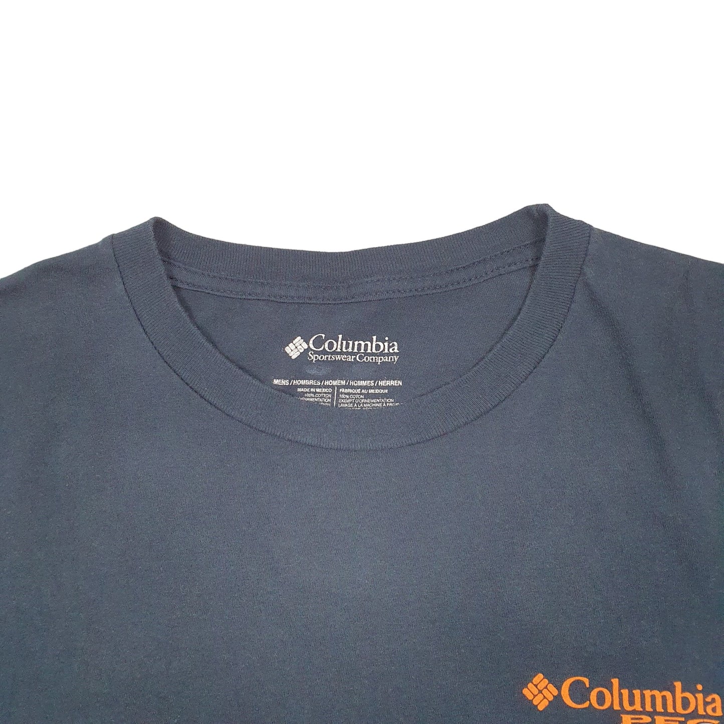 Mens Navy Columbia Sportswear PFG Fishing Short Sleeve T Shirt
