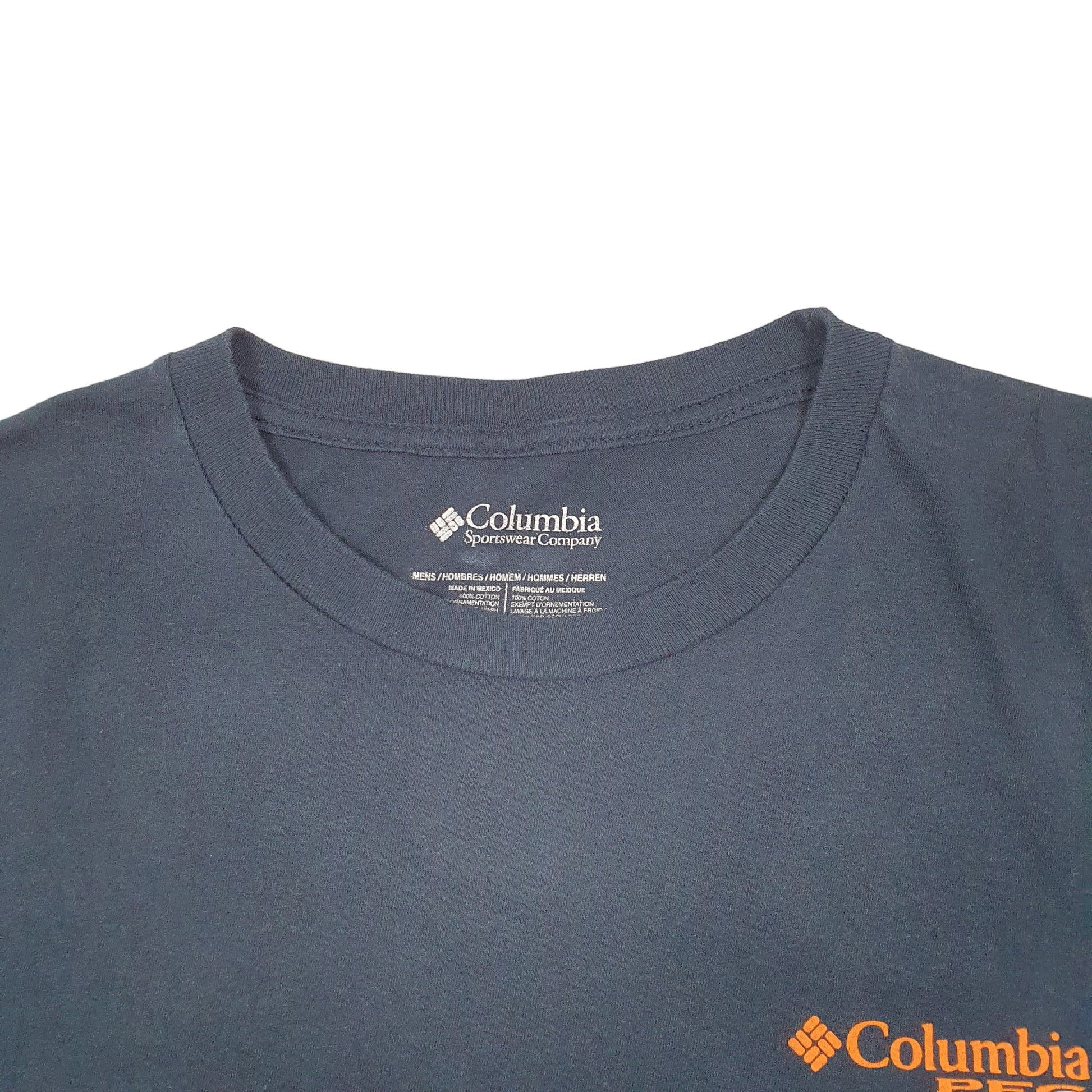 Mens Navy Columbia Sportswear PFG Fishing Short Sleeve T Shirt