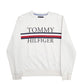 Mens White Tommy Hilfiger Spellout Crewneck Jumper
