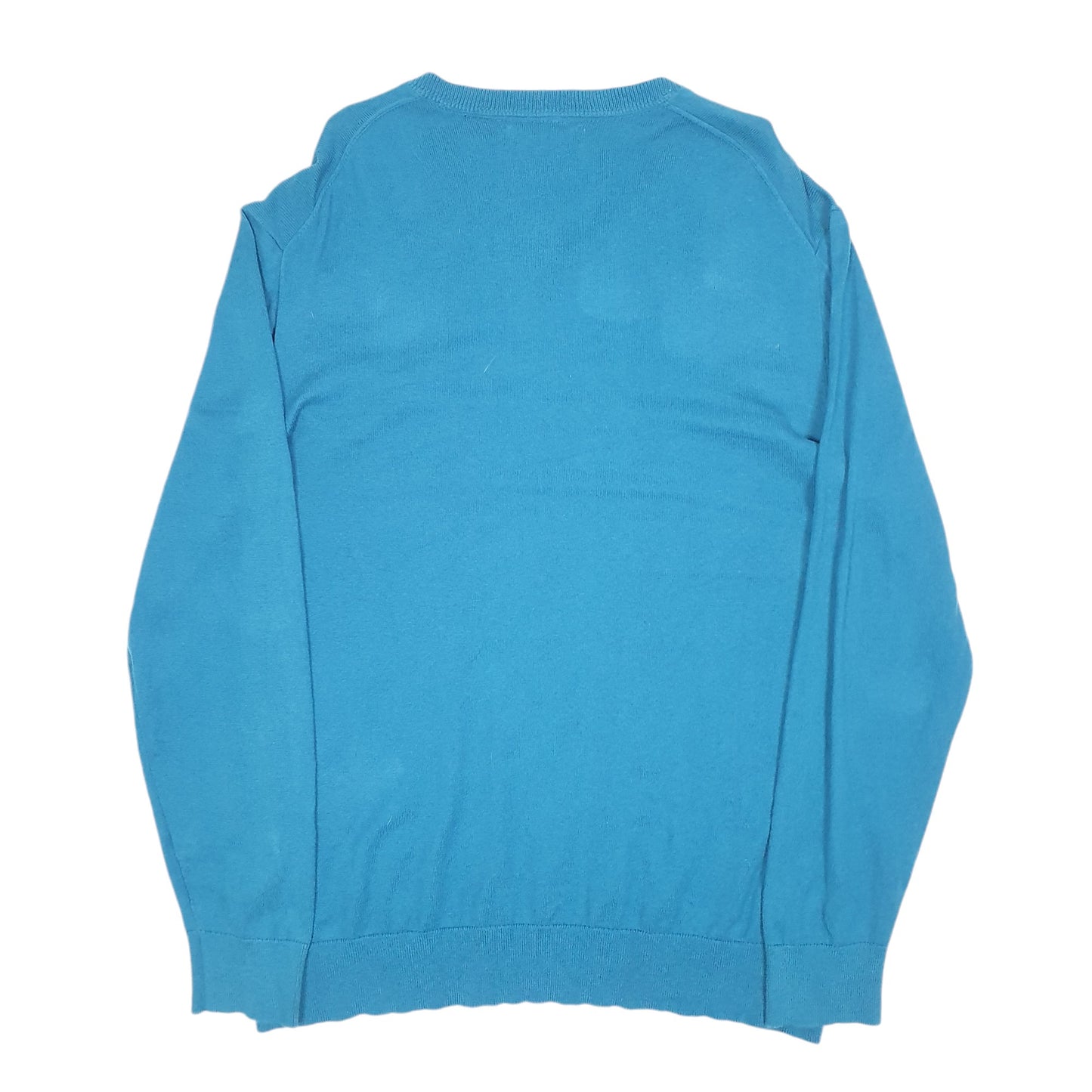 Mens Blue Claiborne Knit V Neck Jumper