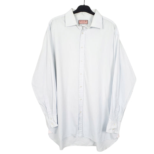 Mens Blue Pink  Long Sleeve Shirt